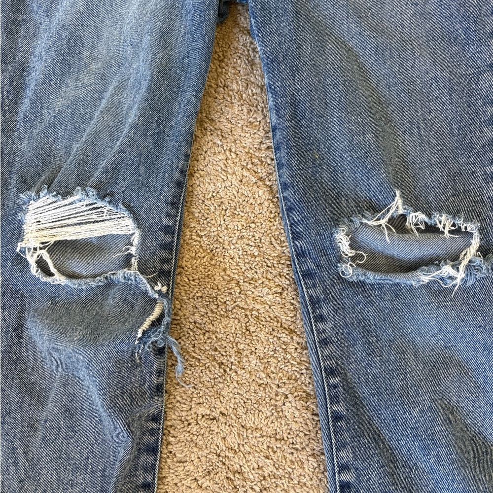 Style & Co. High Rise Distressed Blue Jeans - Picture 2 of 6